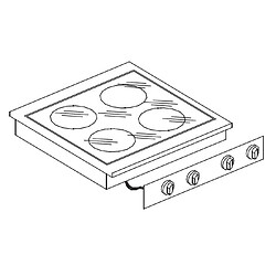 Réchaud en Céramique Drop-In - 4 Zones de Cuisson - Combisteel