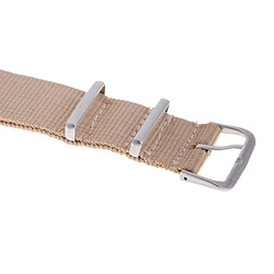 Avis Bande de montre en nylon tissée bracelet bracelet en acier inoxydable boucle kaki 18mm