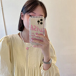 Avis GUPBOO Étui pour iPhone11ProMax Girl Pink Smiley Letter Simple Phone Case Transparent