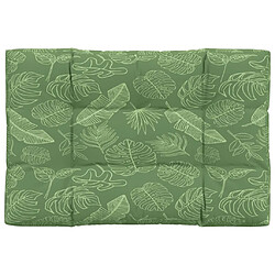 vidaXL Coussin de palette à motif de feuilles 120x80x12 cm Tissu