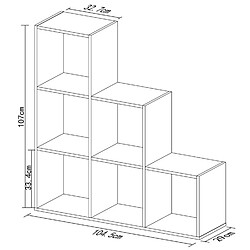 Avis Toilinux Etagère 6 cases - 105x29x107cm - Blanc