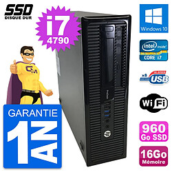 PC HP ProDesk 400 G1 SFF Intel Core i7-4790 RAM 16Go SSD 960Go Windows 10 Wifi - Occasion