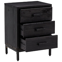 Acheter Maison Chic Table de chevet - Table de Nuit Noir 40x30x55 cm Bois de pin massif