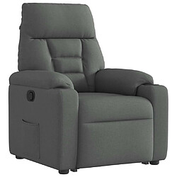 Avis vidaXL Fauteuil inclinable Gris foncé Tissu