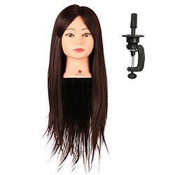 Salon De Coiffure De La Pratique De La Formation Mannequin Tête + Serre-câble Brun 22 "