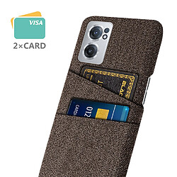 Coque en TPU anti-chocs avec porte-cartes, marron pour votre OnePlus Nord CE 2 5G