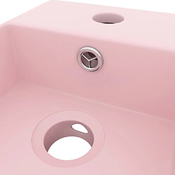 Acheter vidaXL Lavabo de salle de bain avec trop-plein Céramique Rose