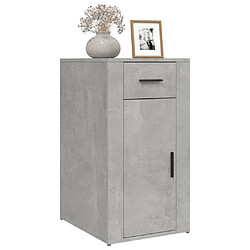 Avis vidaXL Armoire de bureau Gris béton 40x49x75 cm Bois d'ingénierie