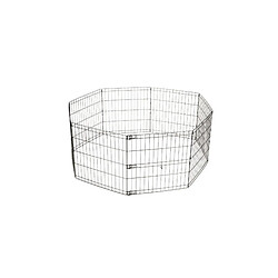 M-Pets Mpets Enclos En Metal Foldable Puppy Pen - 8x62x66cm - Noir - Pour Chiot