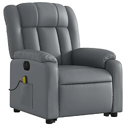 Avis vidaXL Fauteuil inclinable de massage électrique gris similicuir