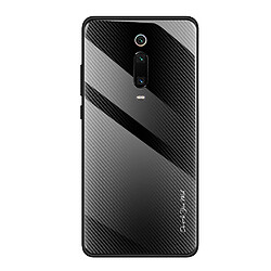 Wewoo Coque Pour Xiaomi Redmi K20 / K20 Pro / 9T Housse de protection en verre dégradé de texture noir