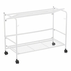 Avis Étagère Confortime Blanc Fer Pliable Avec des roues (67 x 30 x 44,8 cm)