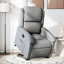 Maison Chic Fauteuil Relax pour salon, Fauteuil inclinable Gris clair Tissu -GKD46896