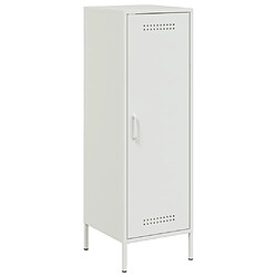 vidaXL Buffet haut blanc 36x39x113 cm acier