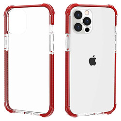 Coque en acrylique transparent épaissi aux quatre coins clair, antichoc rouge pour votre Apple iPhone 13 Pro 6.1 pouces