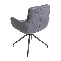 Acheter Mendler Chaise de salle à manger HWC-K32, fauteuil chaise, pivotante position auto, tissu/textile ~ velours - gris