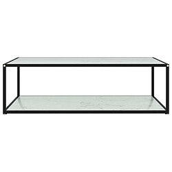 ComfortXL Table Basse Blanc 120x60x35 Cm Verre Trempé