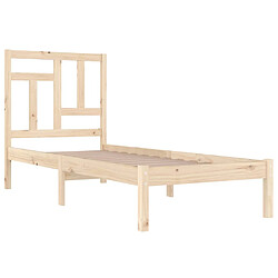 Avis vidaXL Cadre de lit sans matelas 90x200 cm bois de pin massif