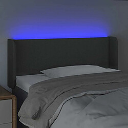 Acheter Maison Chic Tête de lit scandinave à LED,meuble de chambre Gris foncé 83x16x78/88 cm Tissu -MN40545