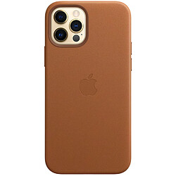 Apple Coque Leather MagSafe pour l'iPhone 12 (Pro) - Saddle Brown