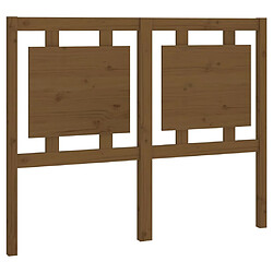 vidaXL Tête de lit Marron miel 125,5x4x100 cm Bois massif de pin