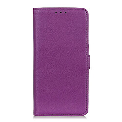 Etui en PU texture litchi, fermeture magnétique violet pour votre Samsung Galaxy A13 5G