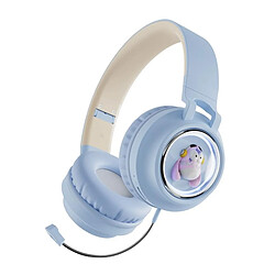 Yonis Casque Audio Bluetooth Enfant Pliable Bleu