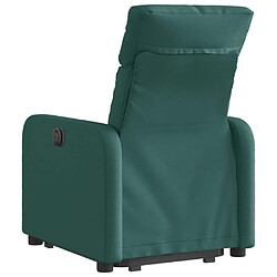 Acheter vidaXL Fauteuil inclinable vert foncé tissu