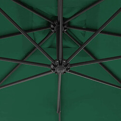 Maison Chic Parasol Jardin | Parasol en porte-à-feux avec mat en acier 250 x 250 cm Vert - GKD65270 pas cher