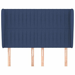 Avis Maison Chic Tête de lit scandinave avec oreilles,meuble de chambre Bleu 147x23x118/128 cm Tissu -MN67859