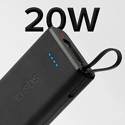 SANAG Power Bank 10 000 Mah Avec Câble Usb-C Intégré 20W, Power Delivery, Powerbank Avec Port Type C Entrée/Sortie Et Port Usb-A, Compact, Universelle Pour Samsung, Iphone 15, Iphone 16, Xiaomi, Noir.