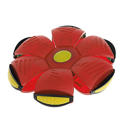 Avis Universal Lumière OVNI Disc Ball Déformation Voler Flat Lancer Disc Ball UFO Jouet de sport en plein air (rouge)