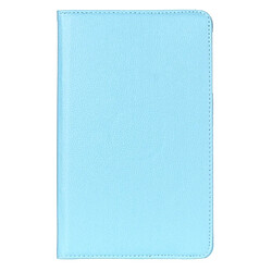 Wewoo Housse Étui bleu bébé pour Samsung Galaxy Tab E 9.6 Litchi Texture en cuir de rotation de 360 degrés avec support multifonctionnel