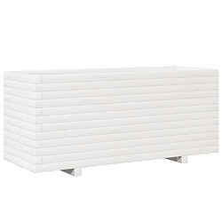 vidaXL Jardinière blanc 110x40x49,5 cm bois de pin massif