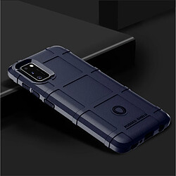 Coque en TPU peau de grille carrée robuste antichoc bleu foncé pour votre Samsung Galaxy A41 (Global Version)