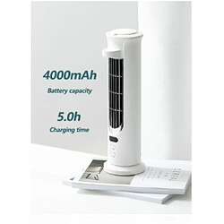 Universal Amélioration du ventilateur de refroidissement d &'air USB de bureau Climatisation portable Affichage numérique LED Rechargeable Multifonction Ventilateur de refroidissement | Ventilateur (blanc)