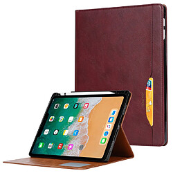 Etui en PU support avec porte-stylo rouge vin pour votre Apple iPad mini (2021)