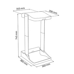 Keeeper Support pour sacs poubelle 60-120L argent pas cher