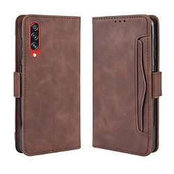 Wewoo Housse Coque Pour Galaxy A90 5G Etui en cuir de modèle de portefeuille style skin avec fente carte séparée Marron