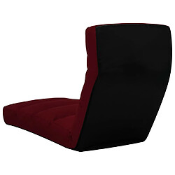 Avis vidaXL Chaise pliable de sol Rouge bordeaux Similicuir