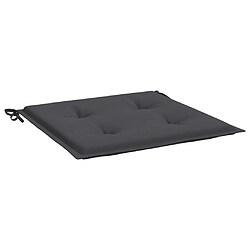 Acheter vidaXL Coussins de chaise de jardin lot de 2 anthracite 50x50x3 cm