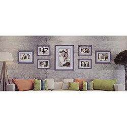 Zep Set de 7 Cadres Photo Gris en bois pour mur photo