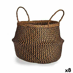 Gift Decor Panier décoratif Marron Noir Joncs 8 L 36 x 30 x 36 cm (8 Unités)