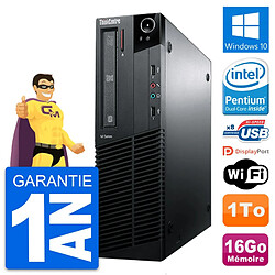 PC Lenovo ThinkCentre M81 SFF Intel G630 RAM 16Go Disque Dur 1To Windows 10 Wifi - Occasion