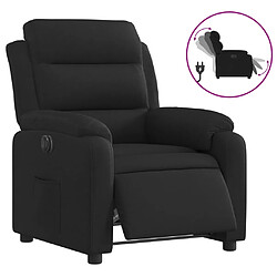 vidaXL Fauteuil inclinable électrique Noir Tissu