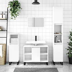 Maison Chic Ensemble de 3 meubles salle de bain blanc bois d'ingénierie -MN52076