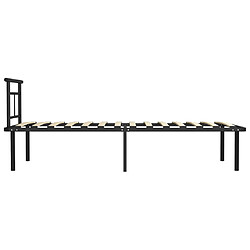 Avis vidaXL Cadre de lit sans matelas noir métal 90x200 cm