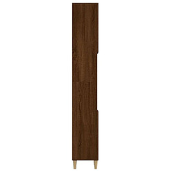 Helloshop26 Armoire de bain 30 x 30 x 190 cm bois d'ingénierie chêne marron 02_0006538