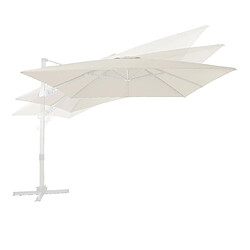 Avis AXI Apollo Premium Parasol Déporté BLANC/Beige - Parasol Déporté Rectangulaire 300x300cm - Parasol Pied Déporté, structure aluminium - Rotation 360 - Parasol Déporté Inclinable - Résistant aux UV