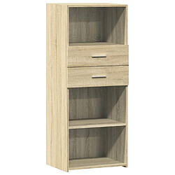 vidaXL Buffet haut chêne sonoma 50x42,5x124 cm bois d'ingénierie